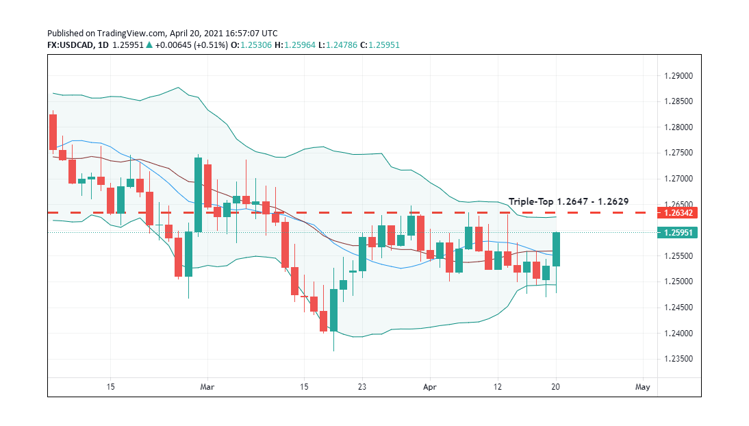 USD/CAD, Daily Chart